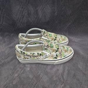 Vans Off the Wall Casual Shoes Womens Sz 7 Slip On Sneakers Leapords.